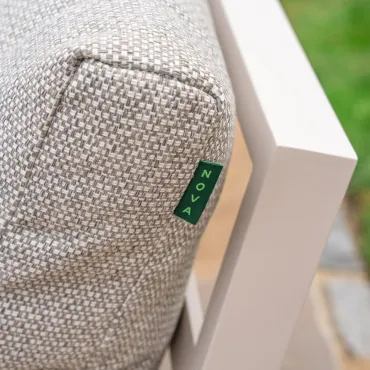 Vogue L-Shaped Corner Aluminium Lounge Dining Set with Armchair and Bench - Adjustable Rising Table