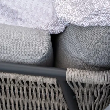 Sophia 3 Seater Rattan Aluminium Lounge Dining Set with 2 Armchairs - Rising Table