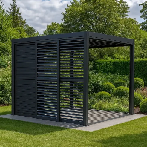 Como Pergola Sliding Louvre Panel Door 3m