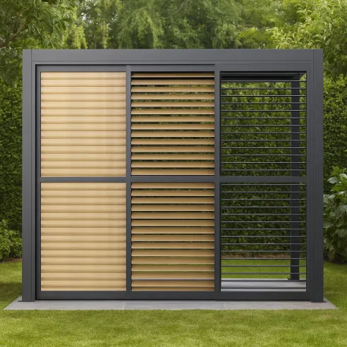 Como Pergola Sliding Louvre Panel Door 3m Como Pergola Sliding Louvre Panel Door 3m