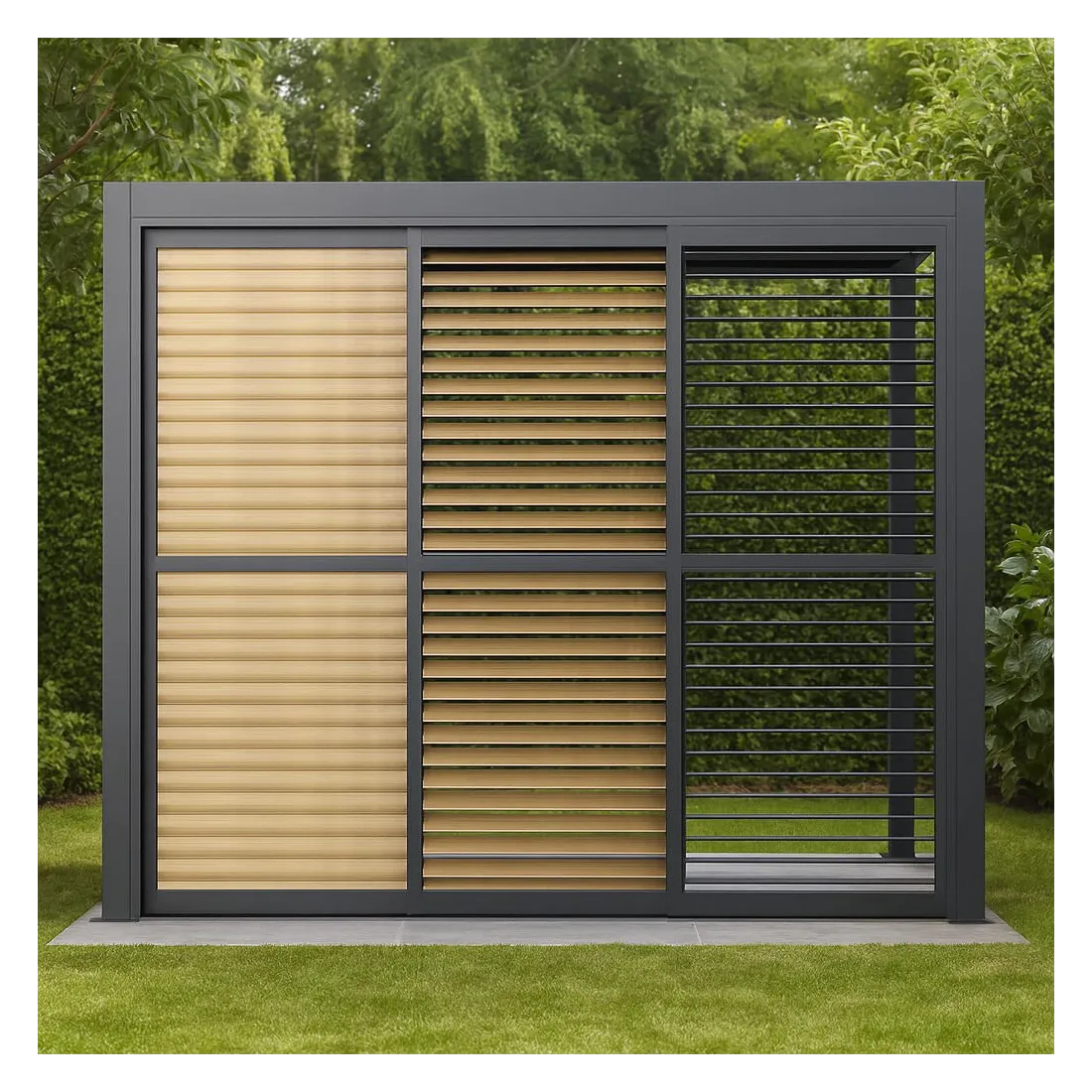 Como Pergola Sliding Louvre Panel Door 3m Como Pergola Sliding Louvre Panel Door 3m