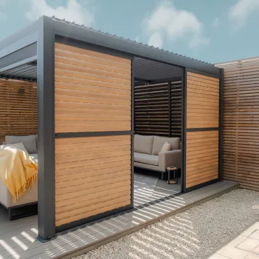 Como Pergola Sliding Louvre Panel Door 4m