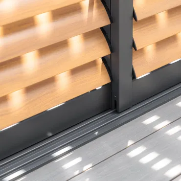 Como Pergola Sliding Louvre Panel Door 4m