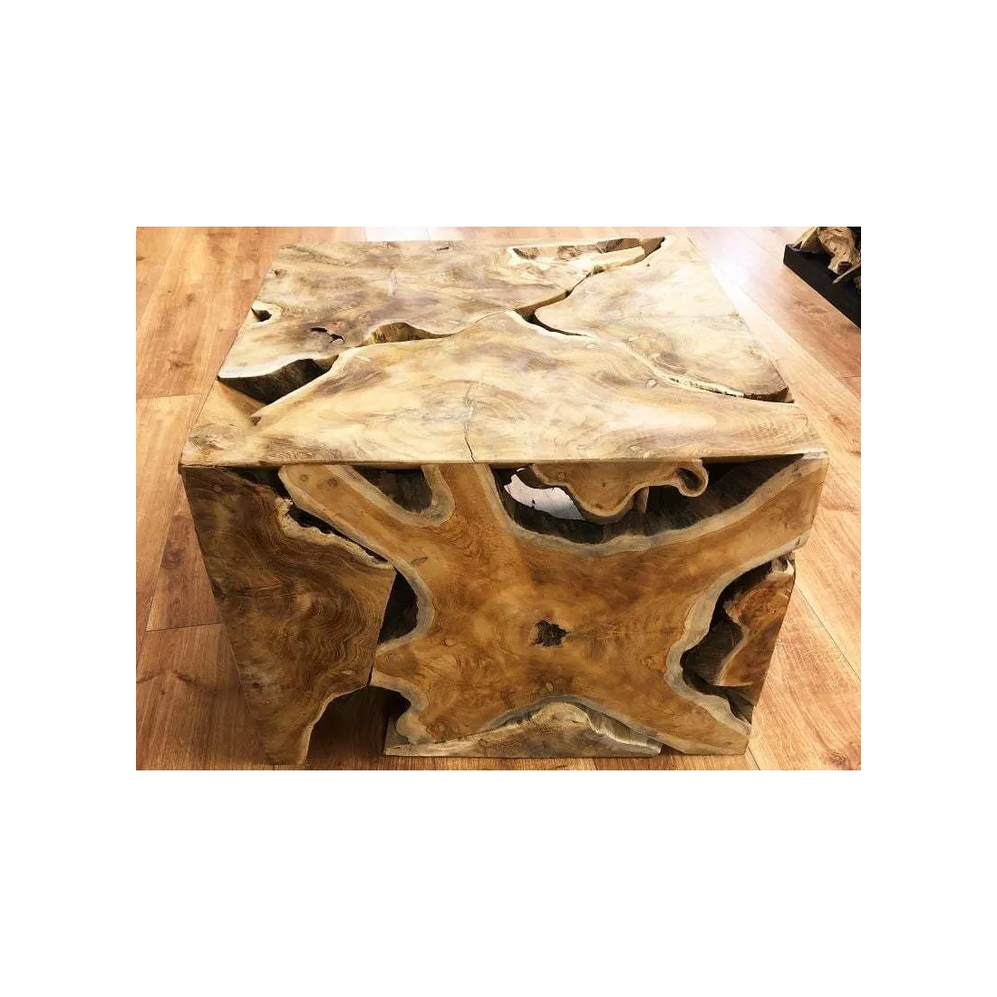 Reclaimed Teak Root Square Coffee Table