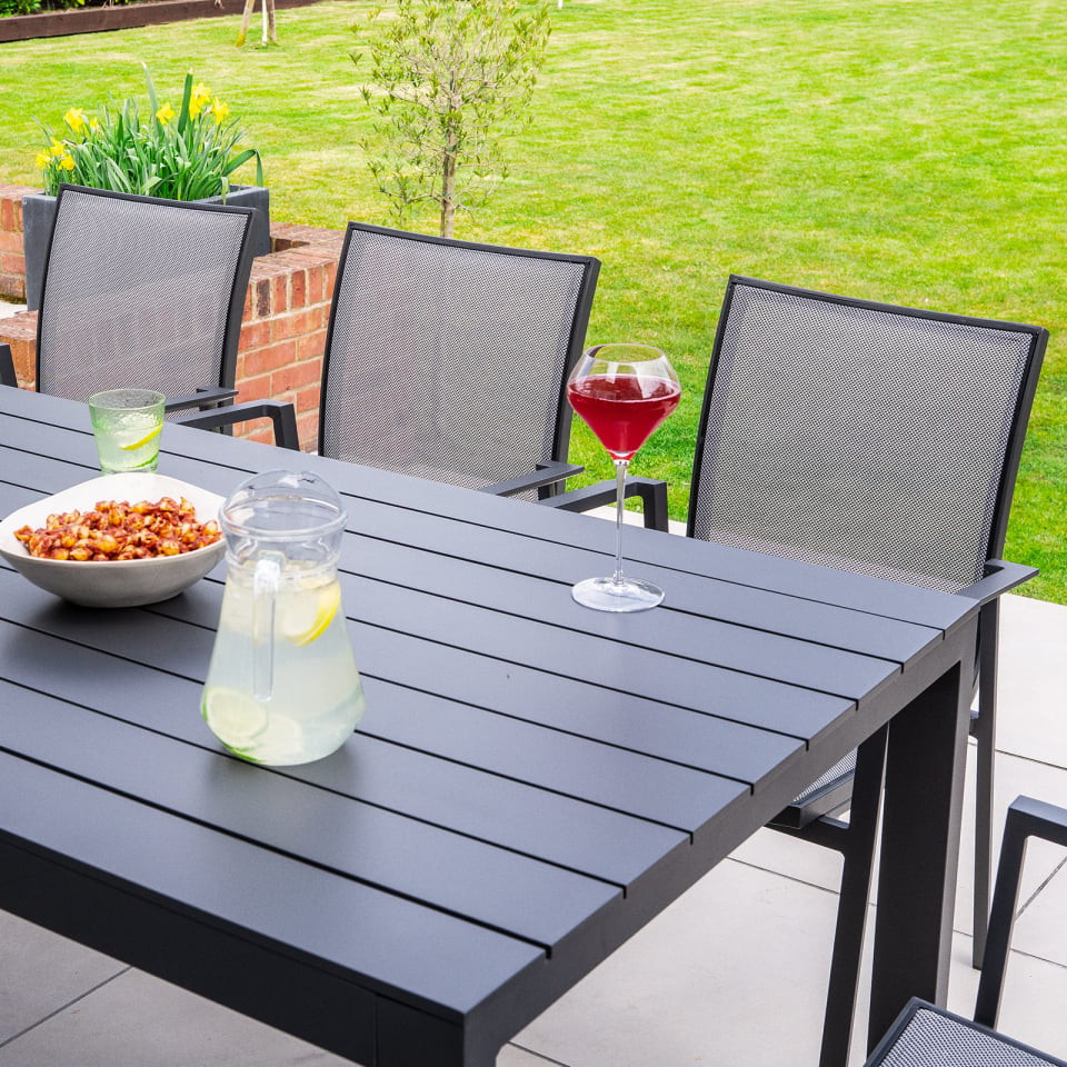 Paloma 8 Seat Aluminium Dining Set