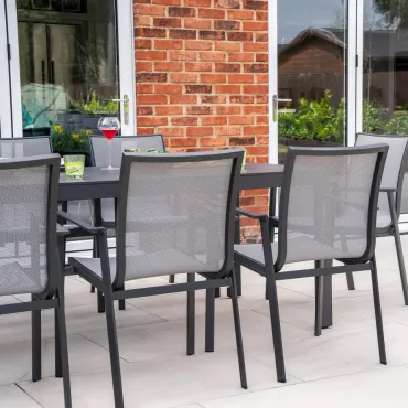 Paloma 8 Seat Rectangular Aluminium Dining Set