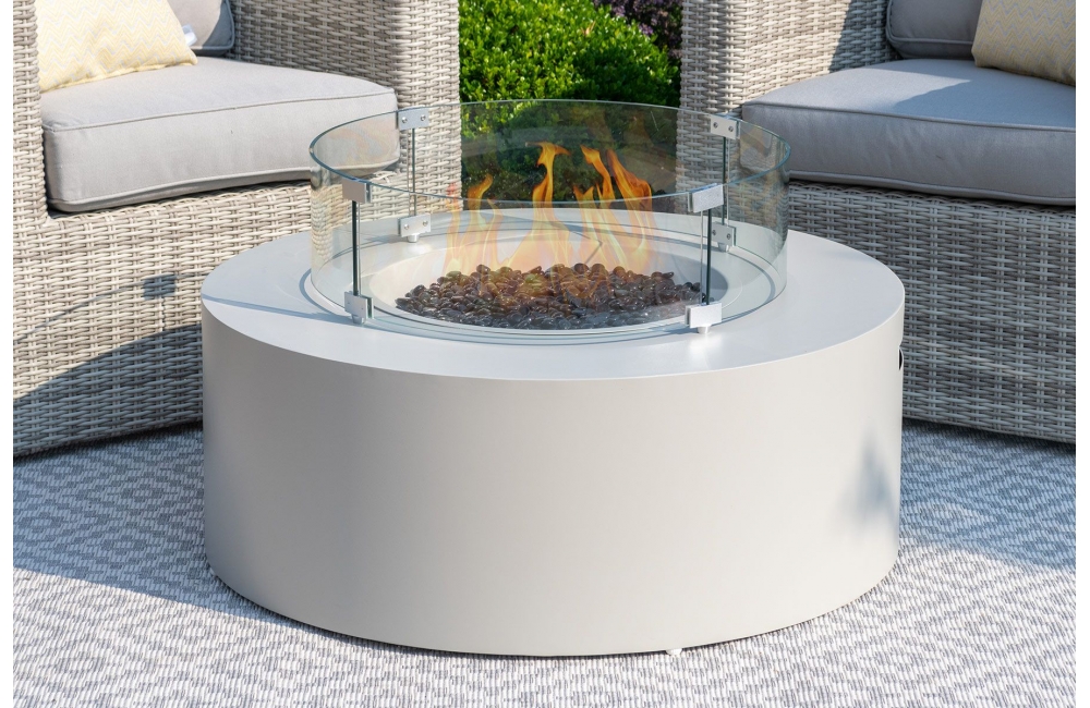 Gas Fire Pit Round Coffee Table, Titan Square Gas Fire Pit