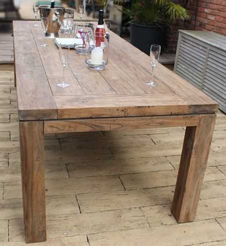 York Reclaimed Teak Dining Table 2.8M