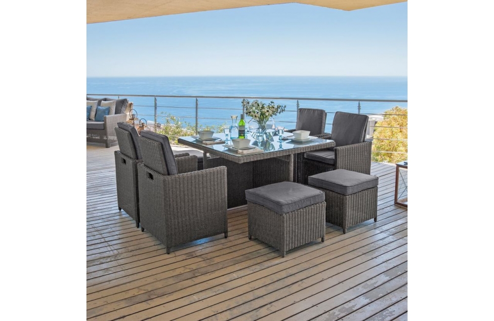 Heritage 4 Seat Deluxe Cube Set With, Heritage Collection Outdoor Furniture