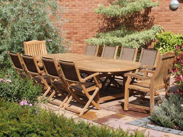Chunky 3m Table & 10 Chair Set - Certified Teak