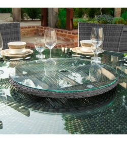 Heritage 90cm Rotating Lazy Susan with Parasol Hole