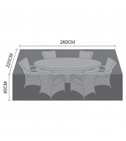 Cover for 6 Seat Oval Dining Set