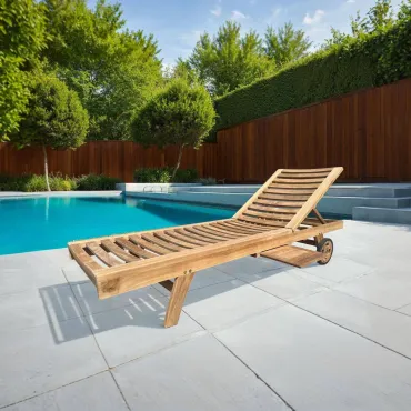 Maddison Teak Sun Lounger - 2