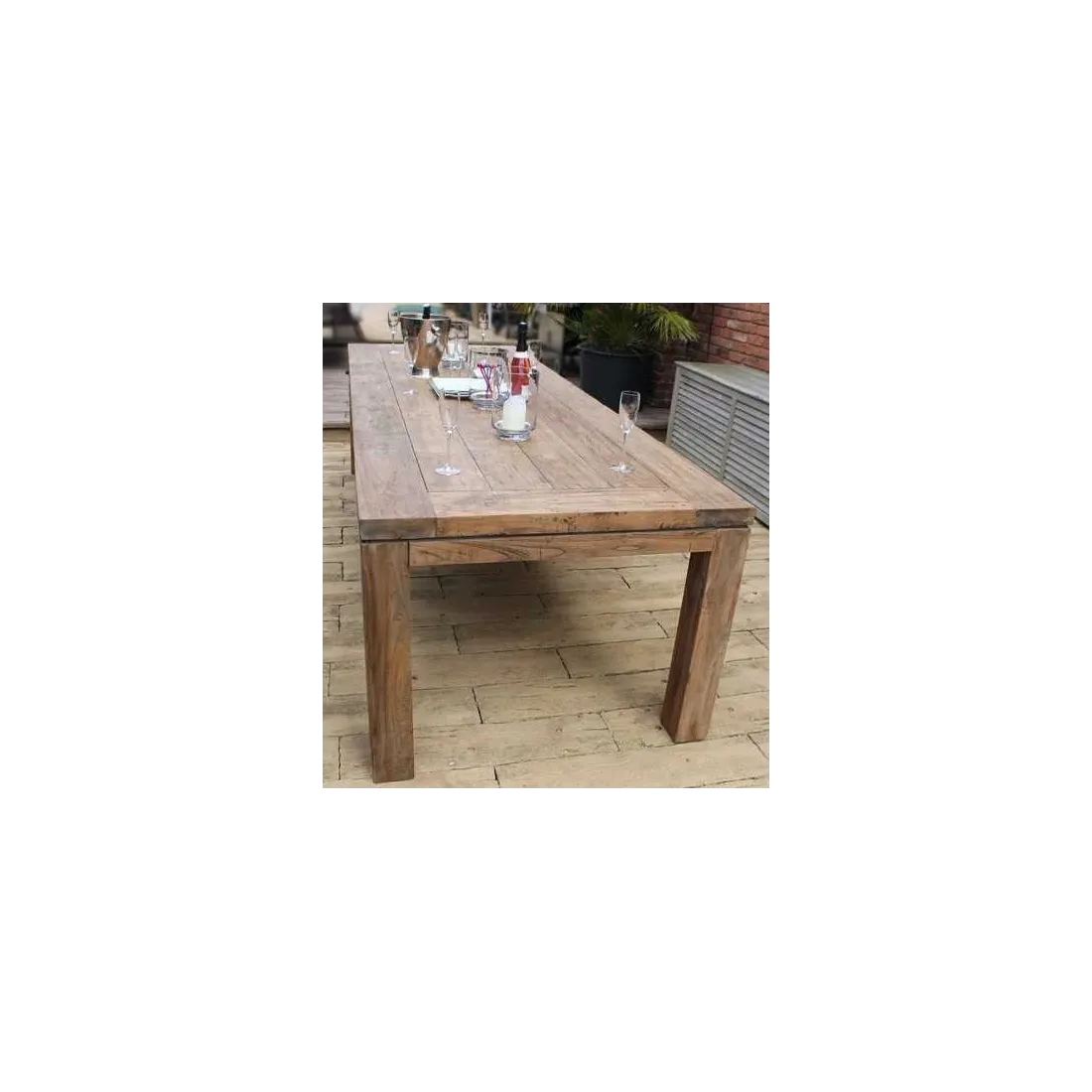York Reclaimed Teak Dining Table 2.4M