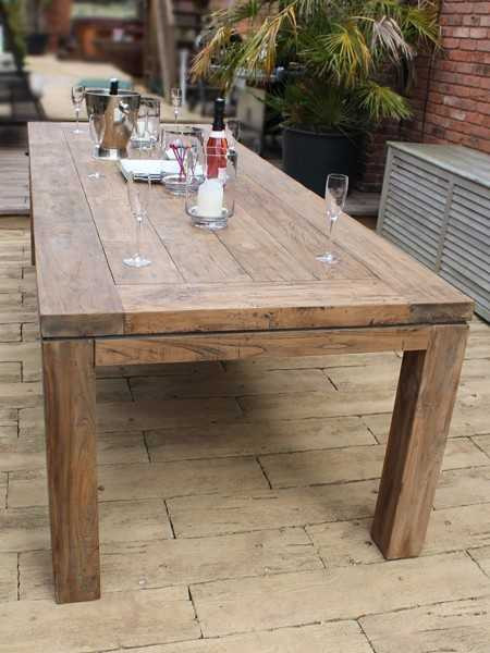 York Reclaimed Teak Dining Table 2.4M
