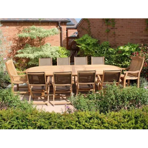 Teak 3m Oval Table & TNT Chair Set Teak 3m Oval Table & TNT Chair Set