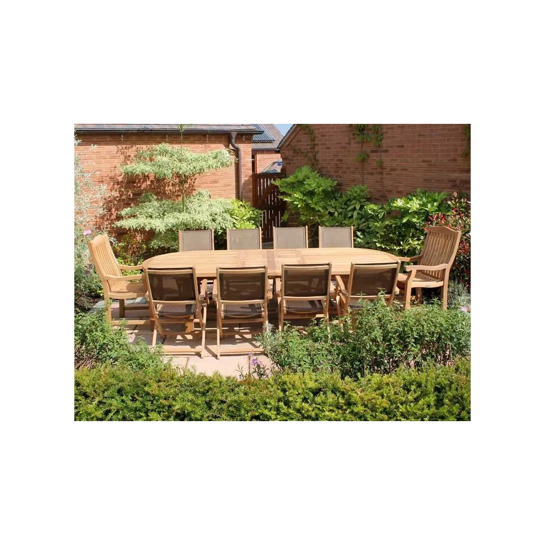 Teak 3m Oval Table & TNT Chair Set Teak 3m Oval Table & TNT Chair Set