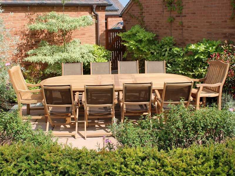 Chunky 3m Oval Table & TNT Chair Set - Certified Teak