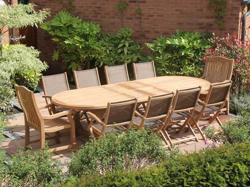 Chunky 3m Oval Table & TNT Chair Set - Certified Teak