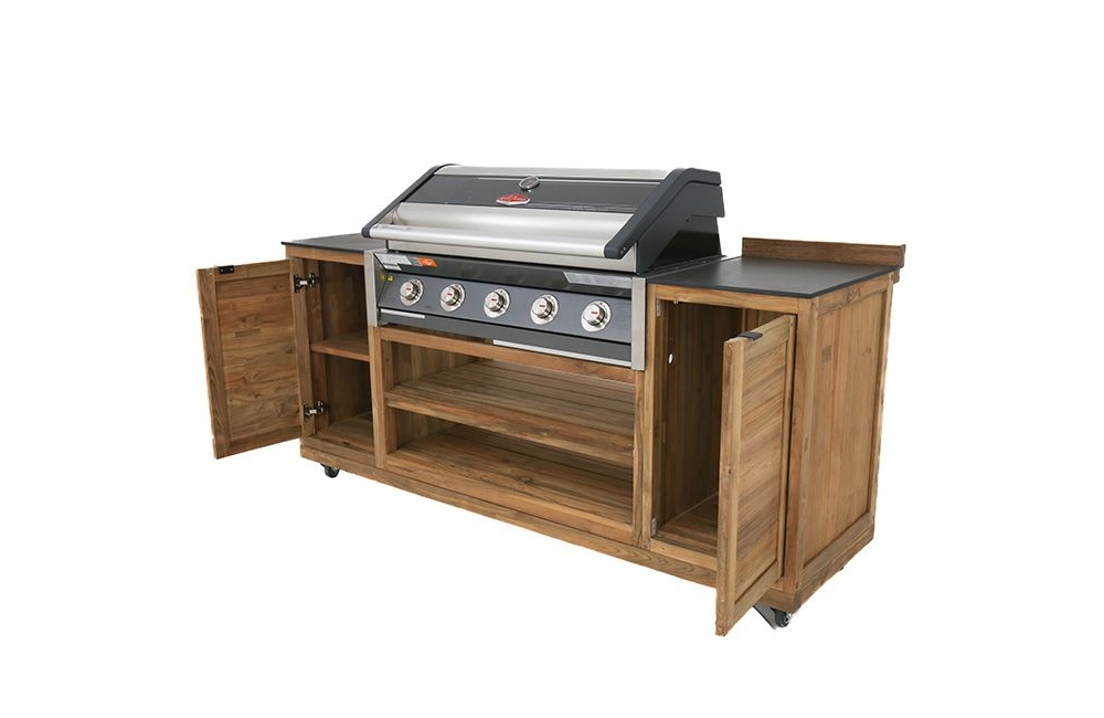 Outdoor Kitchens Bari BBQ Cabinet Unit Trolley On Wheels