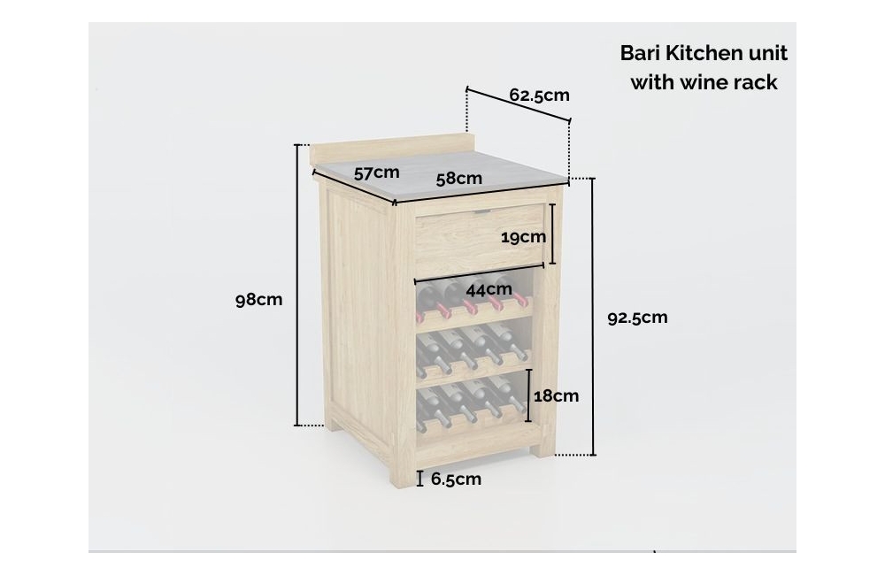 Outdoor Kitchens Bari Kitchen Wine Cabinet Unit