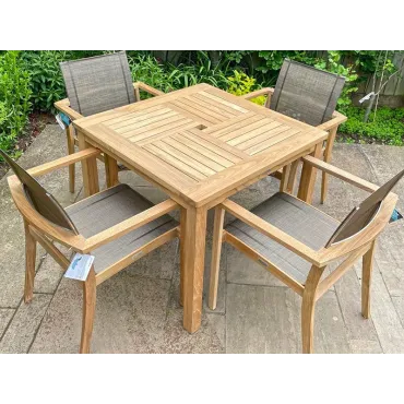 Windsor Table 90cm Square Teak Certified