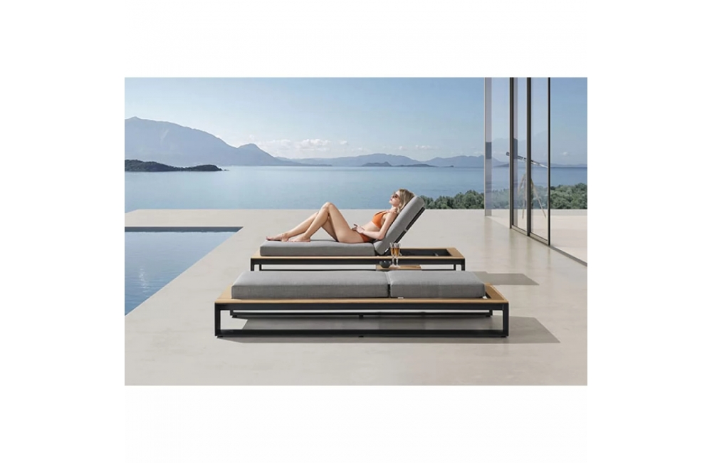 Cambusa Verona Double Sunlounger Set with Side Table
