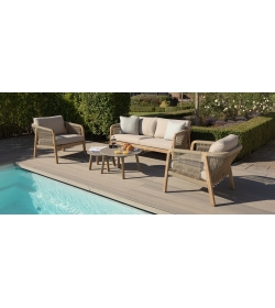 Martinique Rope Weave 2 Seat Lounge Set