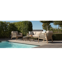 Martinique Rope Weave 3 Seat Lounge Set