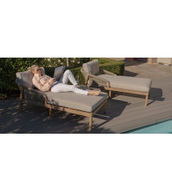 Martinique Rope Weave Double Sunlounger Set