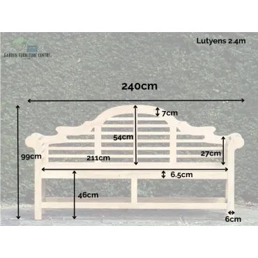Lutyens Bench Lutyens 2.4m Bench | FSC® Certified