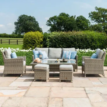 OXFORD SOFA DINING SET WITH ICE BUCKET & RISING TABLE  - 14