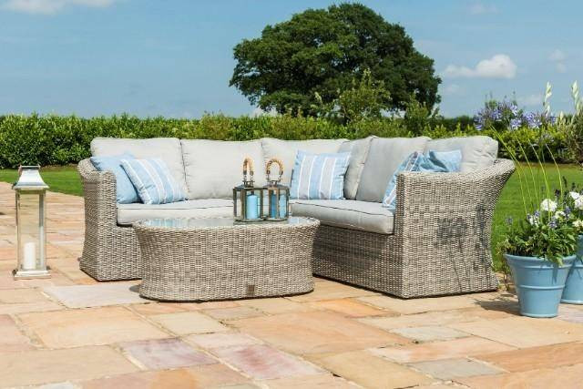 Oxford Small Rattan Corner Sofa Set