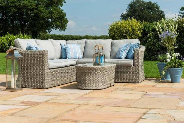 Oxford Small Rattan Corner Sofa Set