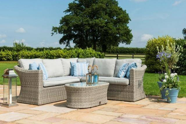 Oxford Small Rattan Corner Sofa Set