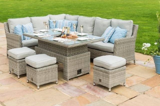 OXFORD CORNER SOFA DINING SET WITH ICE BUCKET