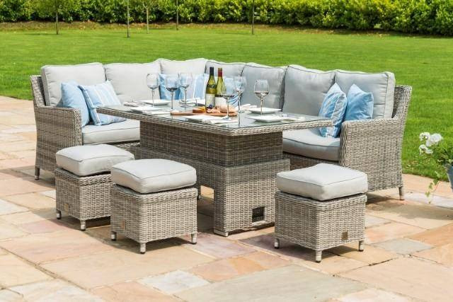 OXFORD CORNER SOFA DINING SET WITH ICE BUCKET