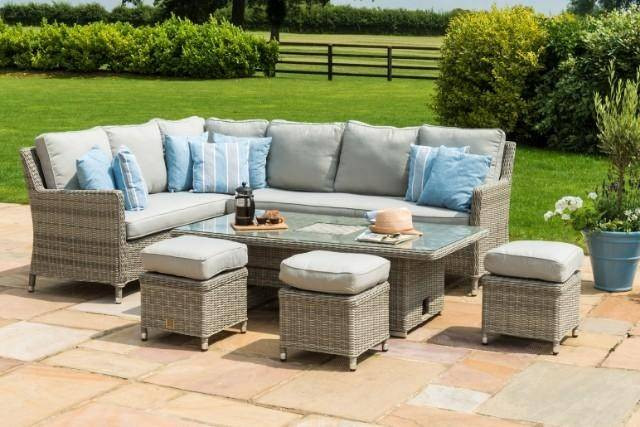 OXFORD CORNER SOFA DINING SET WITH ICE BUCKET