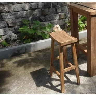 Reclaimed Teak Bar Stool  - 2