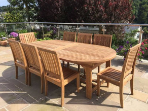 Winchester 8 Chair Chunky Extending Set