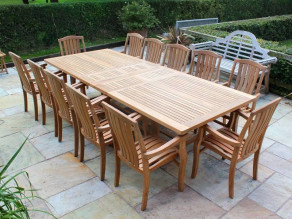 Chunky Table 3m 12 Westminster Stacking Chairs