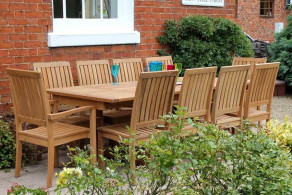 Teak 10 Chair Winchester Extending Set