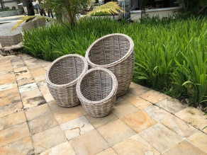 Fiji Flower Baskets - Set Of Three  - 1
