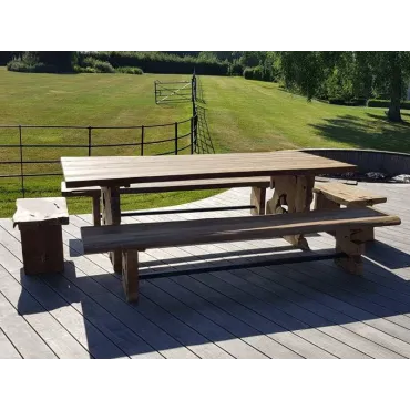 Nature Teak Bench Set 3m