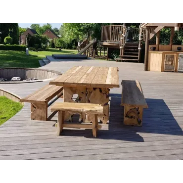 Nature Teak Bench Set 3m
