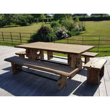 Nature Teak Bench Set 3m