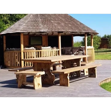 Nature Teak Bench Set 3m