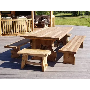 Nature Teak Bench Set 3m