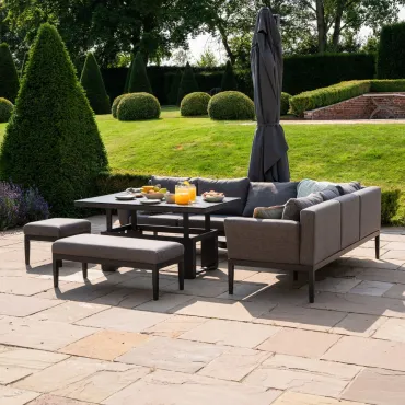 Zach Corner Aluminium Lounge Dining & Rising Table