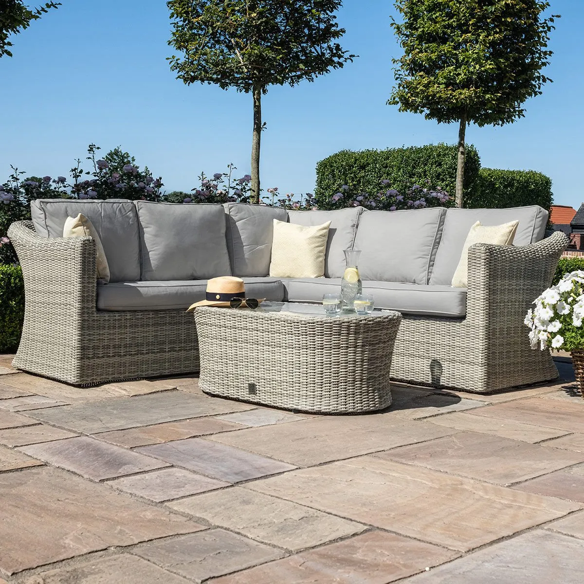 Oxford Small Rattan Corner Sofa Set